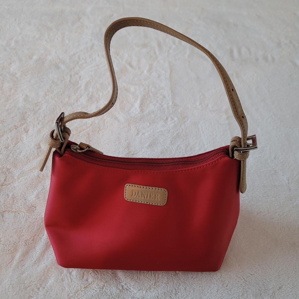 Danier Red and Tan Womens Bag Mini Size